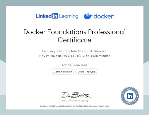 Docker Foundations Professional Certificate badge