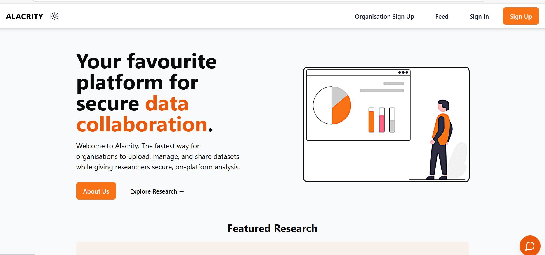 Alacrity Data Sharing Platform preview